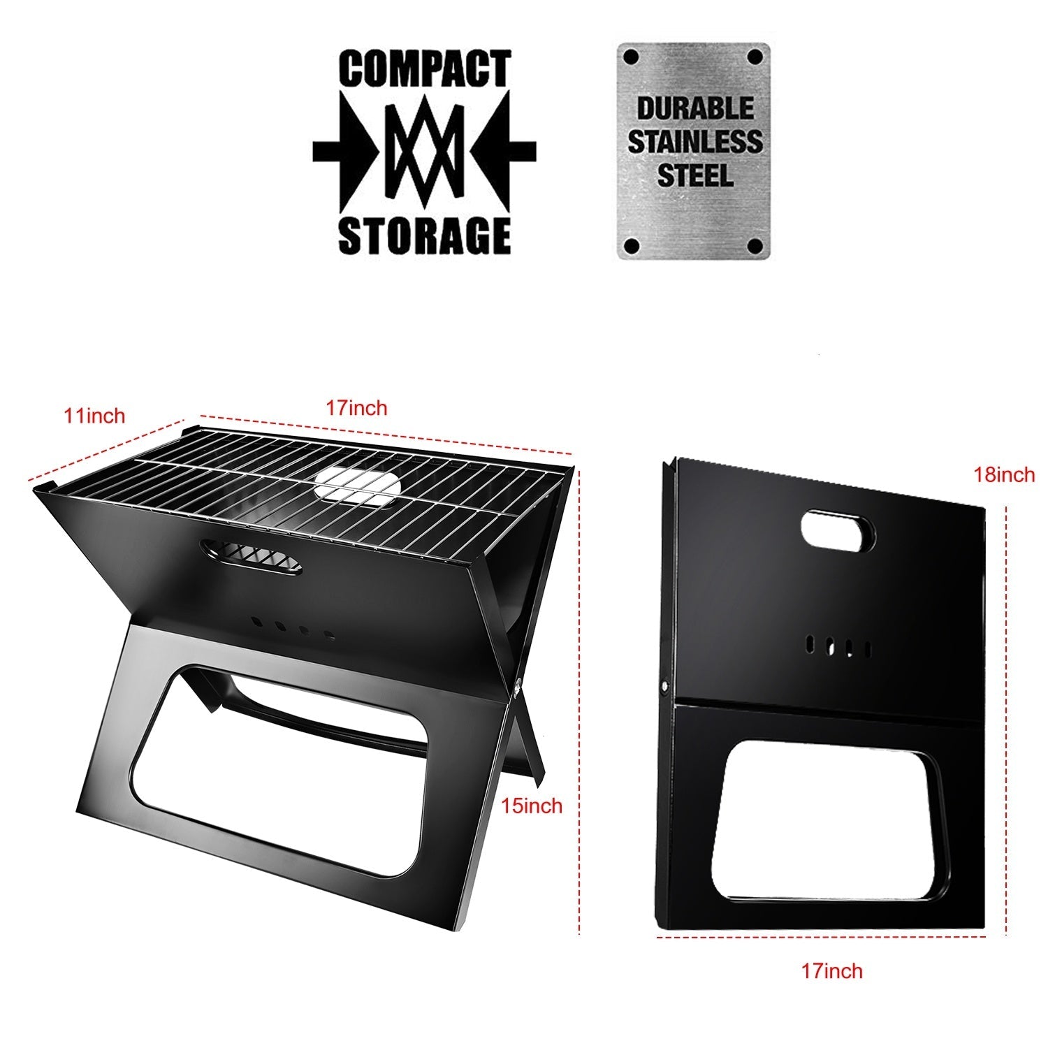 Portable Folding Charcoal Grill